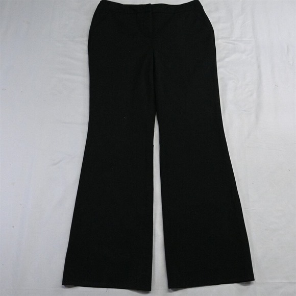 Chico's 1 | 8 Black Mid Rise Flare‎ Stretch Career Office Dress Pants - Picture 1 of 7
